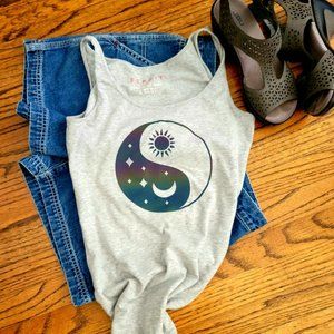 Upcycled Sun and Moon Tank Top